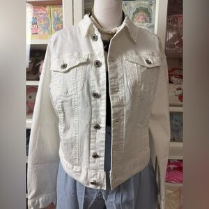 Women's White Denim Jacket